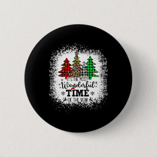 It's The Most Wonderful Time Of The Year Christmas 6 Cm Round Badge
