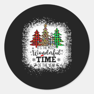 It's The Most Wonderful Time Of The Year Christmas Classic Round Sticker