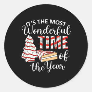Its The Most Wonderful Time Of The Year Christmas Classic Round Sticker