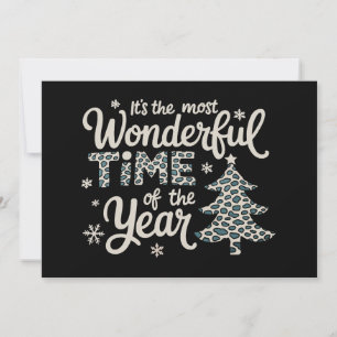 IT'S THE MOST WONDERFUL TIME OF THE YEAR Christmas Holiday Card