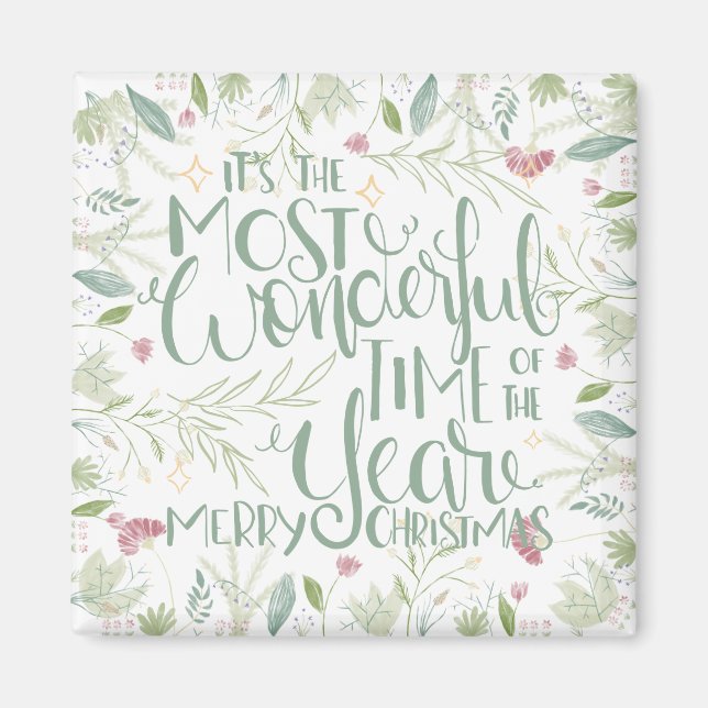 It's The Most Wonderful Time of the Year Christmas Magnet (Front)