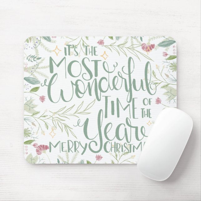 It's The Most Wonderful Time of the Year Christmas Mouse Pad (With Mouse)