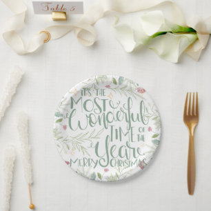 It's The Most Wonderful Time of the Year Christmas Paper Plate