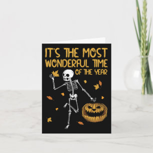 It's The Most Wonderful Time Of The Year Fall Skel Card