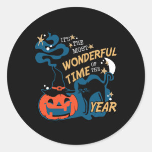 It's The Most Wonderful Time Of The Year Halloween Classic Round Sticker