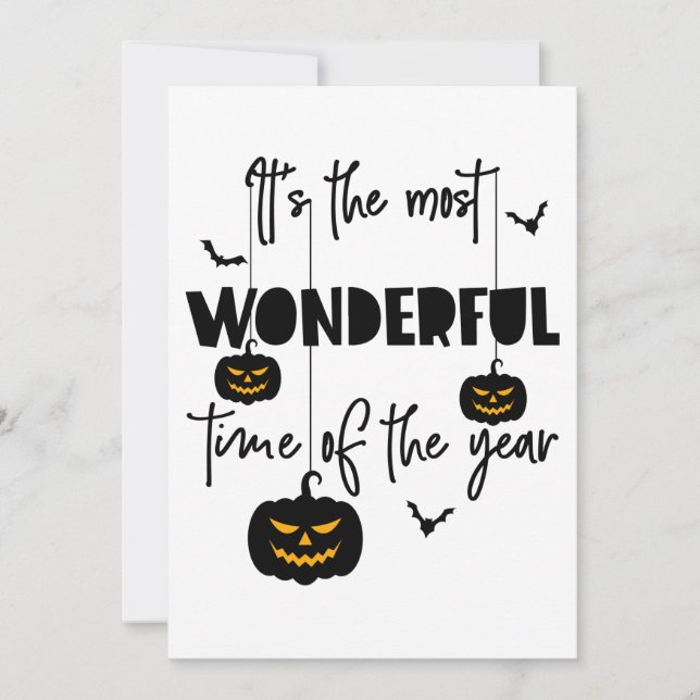 It's the Most Wonderful Time of the Year Halloween Thank You Card (Front)