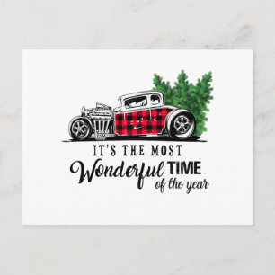 It's The Most Wonderful Time of The Year Hot Rod Postcard