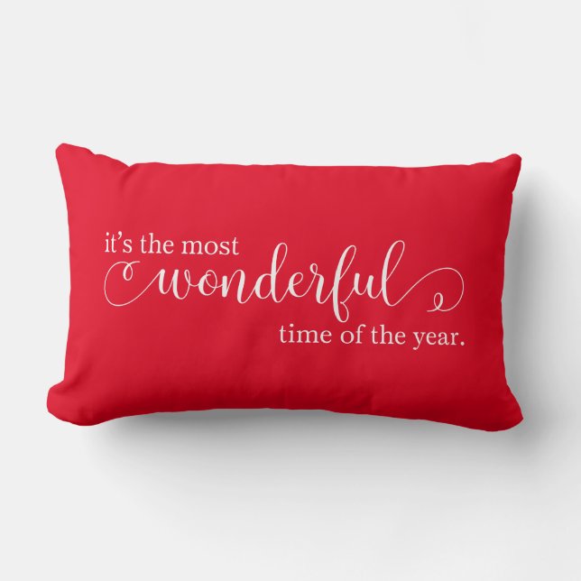 It's The Most Wonderful Time Of The Year Lumbar Cushion (Front)