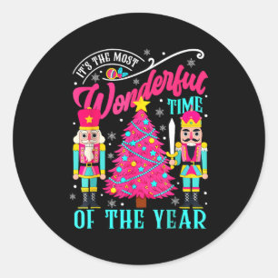 It's The Most Wonderful Time Of The Year Nk Nutcra Classic Round Sticker