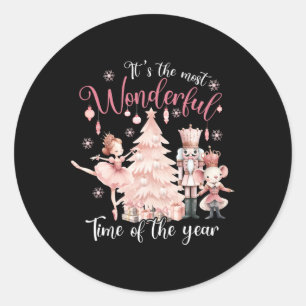 It's The Most Wonderful Time Of The Year Nutcracke Classic Round Sticker