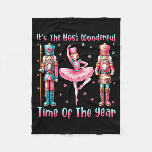 It's The Most Wonderful Time Of The Year Nutcracke Fleece Blanket