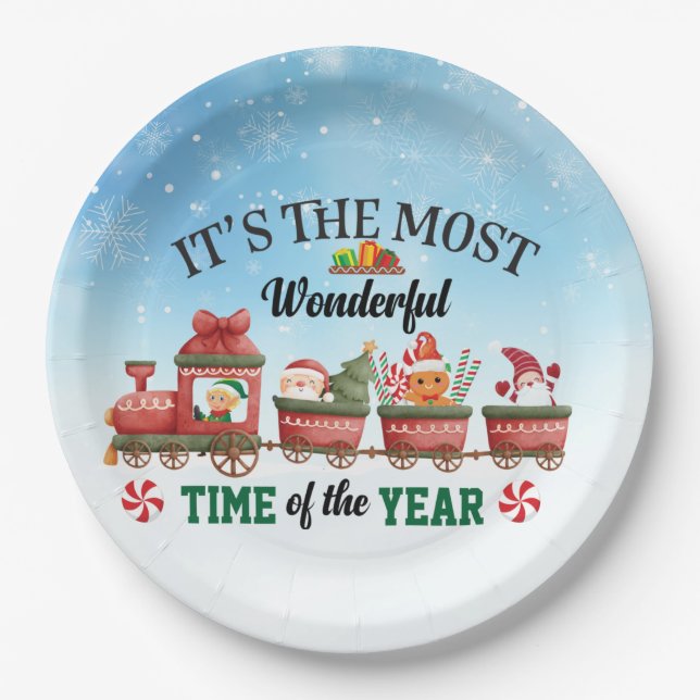 It's The Most Wonderful Time Of The Year Paper Plate (Front)