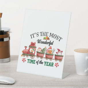 It's The Most Wonderful Time Of The Year Pedestal Sign