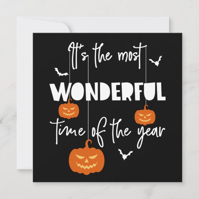 It's the Most Wonderful Time of the Year Pumpkin Invitation (Front)