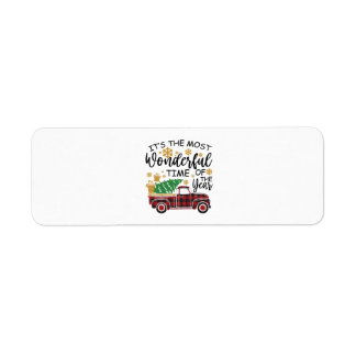 It's The Most Wonderful Time Of The Year Return Address Label