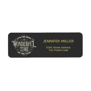 It's the most wonderful time of the year return address label