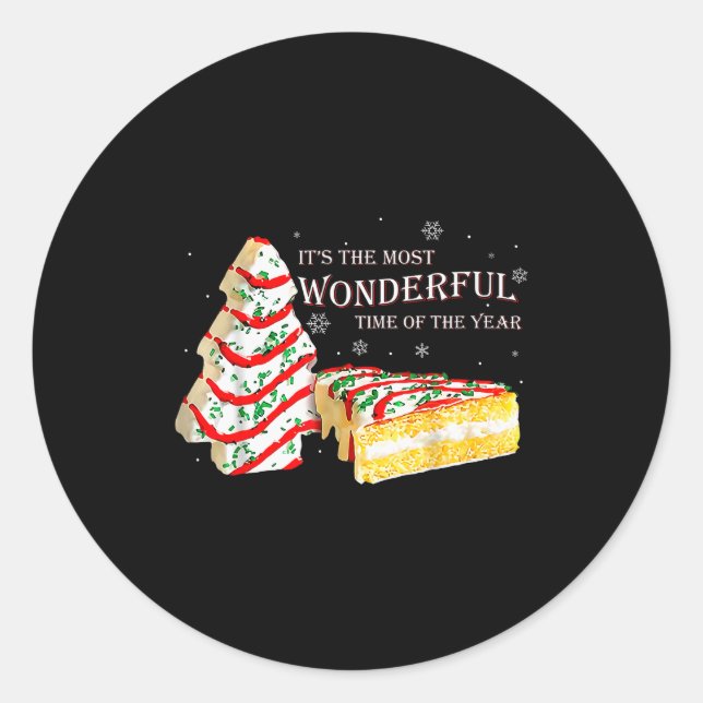 Its The Most Wonderful Time Of The Year Snack Cake Classic Round Sticker (Front)