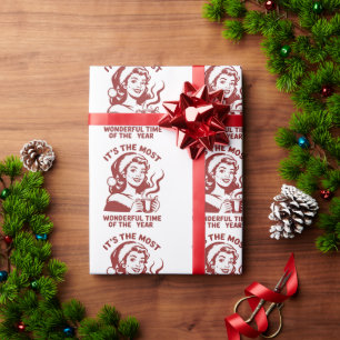 It's The Most Wonderful Time Snarky Christmas  Wrapping Paper