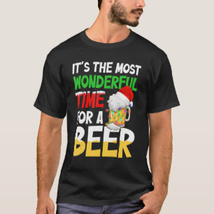 It's The Most Wonderful Xmas Time For A Beer Santa T-Shirt