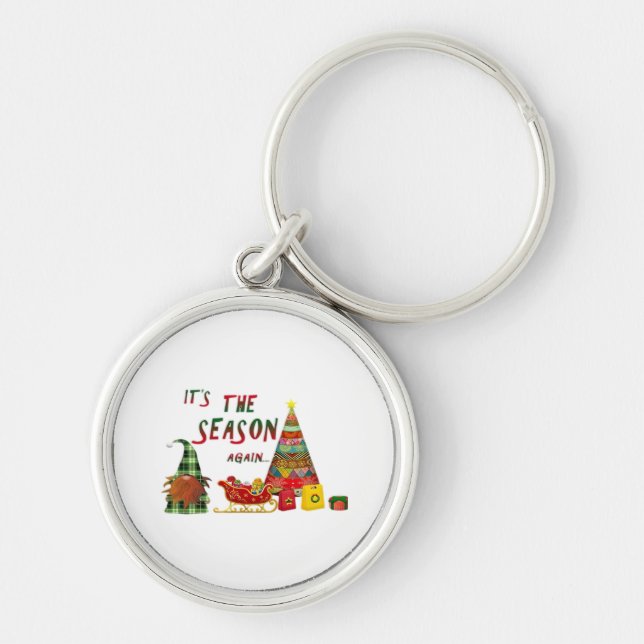Its The Season Again Christmas Gnome Key Ring (Front)