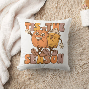 It's The Season Groovy Pumkin Coffee With Vintage Cushion