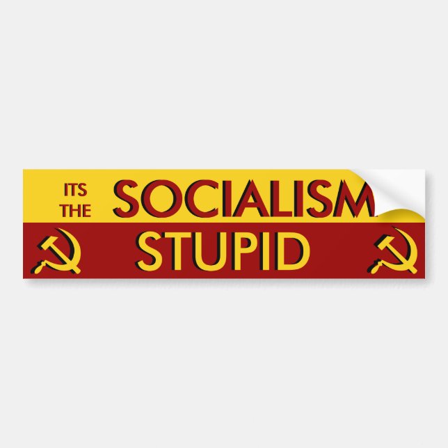 Its the Socialism Stupid Bumper Sticker (Front)