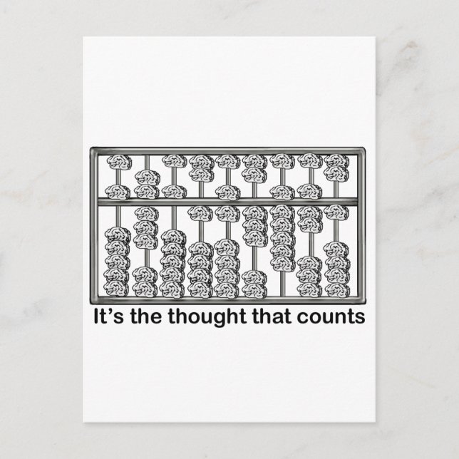 It's the thought that counts postcard (Front)
