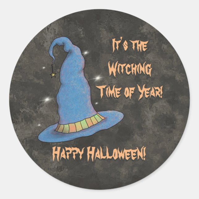 It's the Witching Time Of Year Halloween Classic Round Sticker (Front)