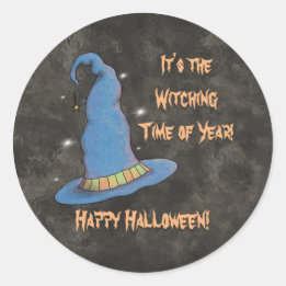 It's the Witching Time Of Year Halloween Classic Round Sticker