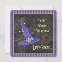 It's the Witching Time Of Year Halloween Witch Invitation