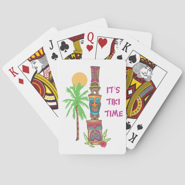 It's Tiki Time Playing Cards (Back)