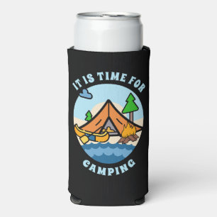 It's Time for Camping Personalised Seltzer Can Cooler