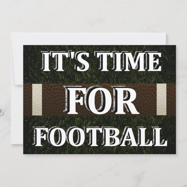 It's Time For Football Invitation (Front)