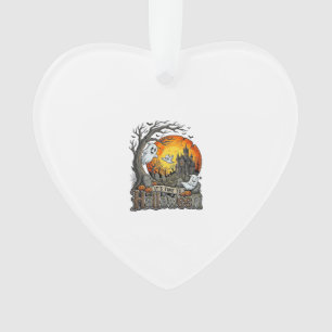 Its Time Halloween Haunted House Graveyard Spooky Ornament