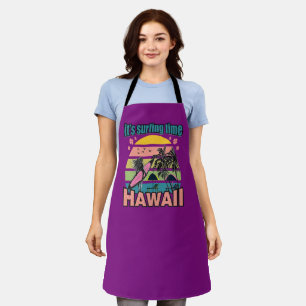 It's Time Surfing - Hawaii Apron