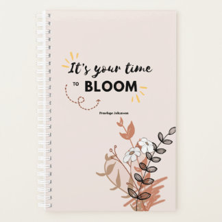 It's Time To Bloom Gold Botanical Planner
