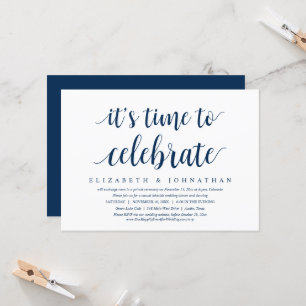 It's Time To Celebrate, Wedding Elopement Dinner I Invitation