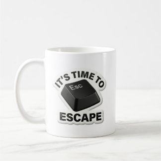 It's Time to Escape Funny Keyboard Tech Pun Mug
