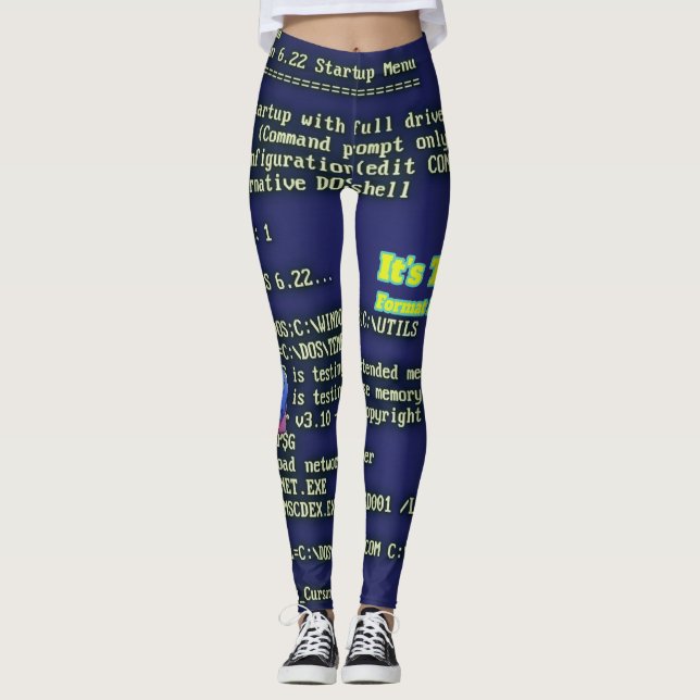It's Time To Format My Laptop Leggings (Front)