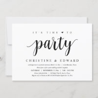 It's time to party, Modern Post Wedding Elopement