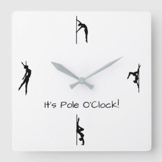 It's Time to Pole Dance! Pole Moves Wall Clock