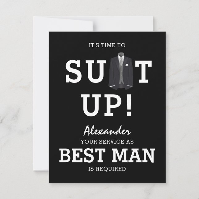It's Time to Suit Up! | Will You Be? Invitation (Front)