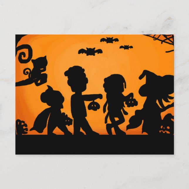 It's Time to Trick or Treat Postcard (Front)