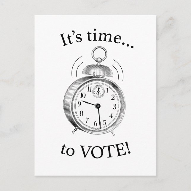 It's time… to VOTE! — Single Postcard (Front)