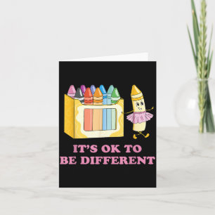 Its To Be Different Crayons Au Awareness Month Card