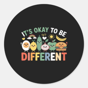 Its To Be Different Cute Diversity Back To School Classic Round Sticker