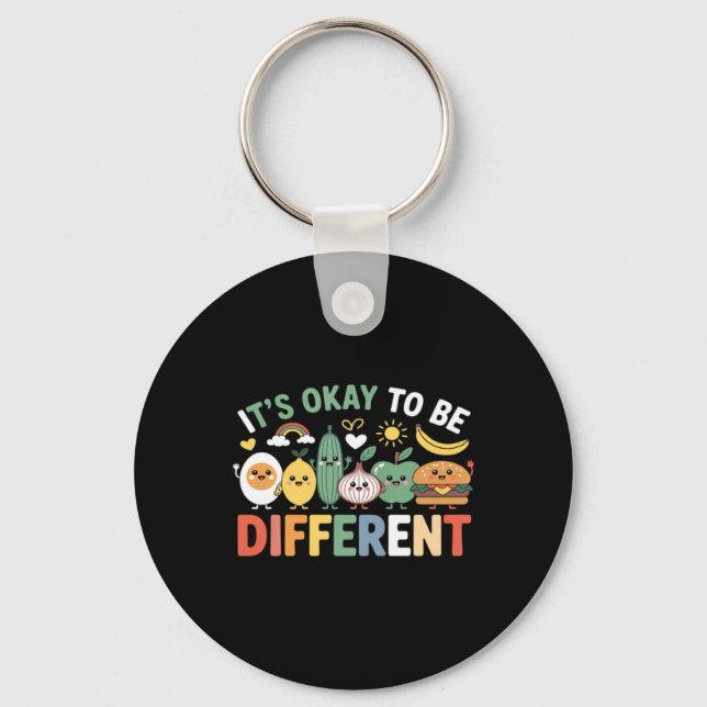 Its To Be Different Cute Diversity Back To School Key Ring (Front)
