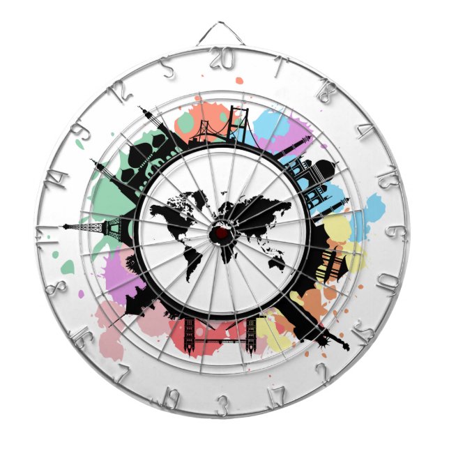 It's travel time dartboard (Front)