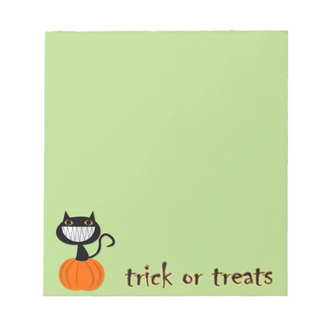 it's trick or treat time again! notepad (Front)