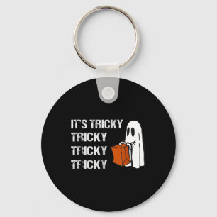 Its Tricky Ghost Boo Fun Halloween Mens   Key Ring